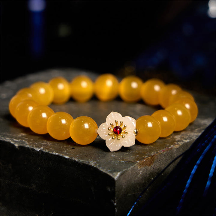 Bracelet d'amour en fleur de chrysobéryl œil de chat Buddha Stones