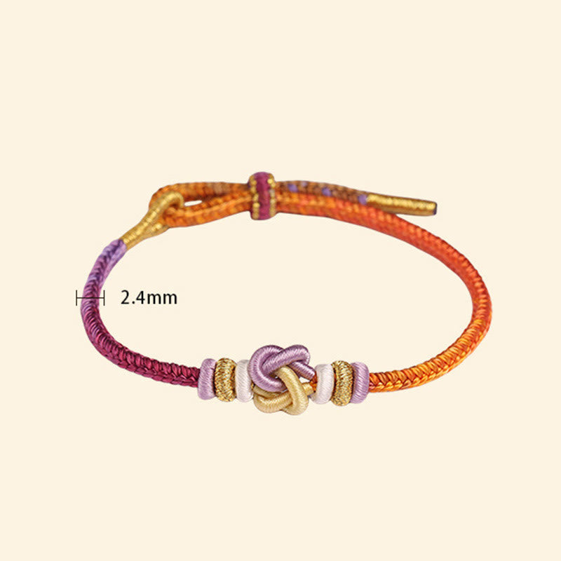 Bracelet tressé de protection en forme de cœur avec Buddha Stones colorées