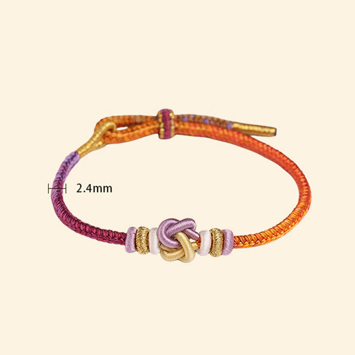 Bracelet tressé de protection en forme de cœur avec Buddha Stones colorées
