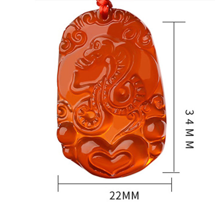 Collier pendentif porte-bonheur en agate rouge avec Buddha Stones et signe du zodiaque chinois - image 7