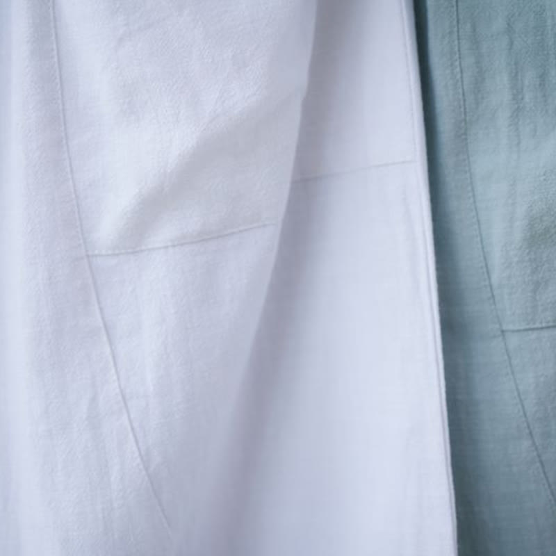 Pantalon Buddha Stones en coton ramie et lin de couleur unie avec poches pour homme, taille élastique - image 31