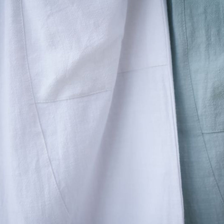 Pantalon Buddha Stones en coton ramie et lin de couleur unie avec poches pour homme, taille élastique - image 31