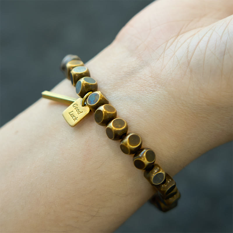 Bracelet porte-bonheur en cuivre avec Buddha Stones