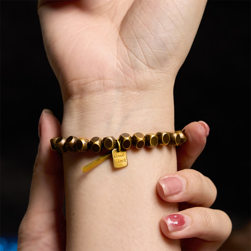 Bracelet porte-bonheur en cuivre avec Buddha Stones