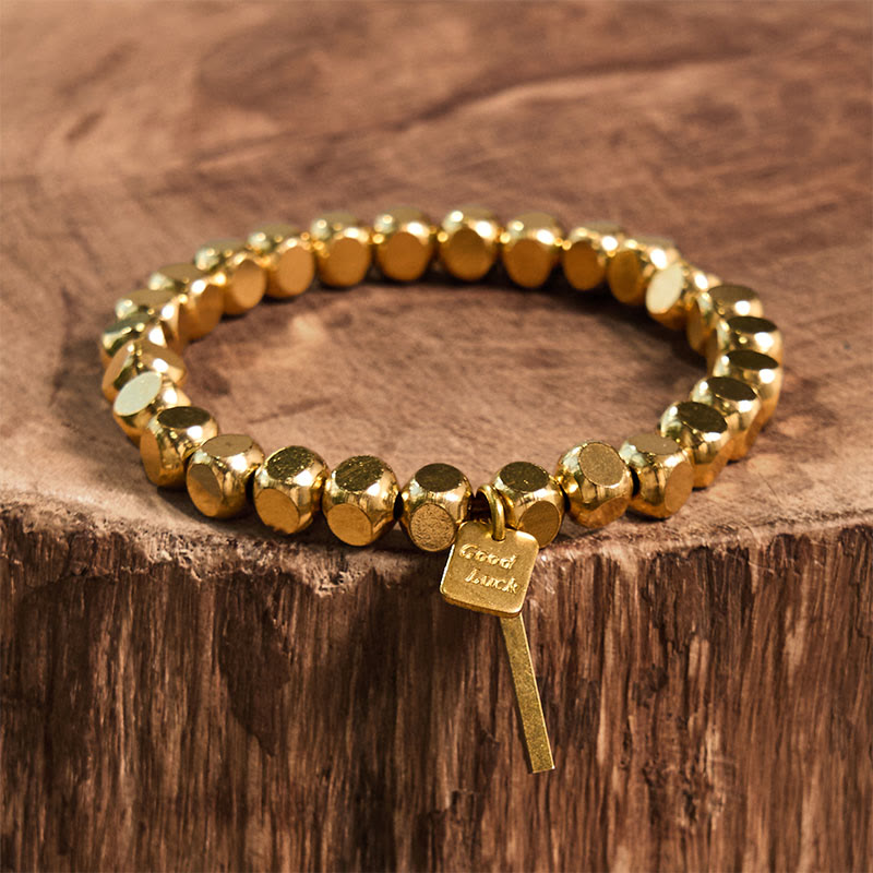 Bracelet porte-bonheur en cuivre avec Buddha Stones