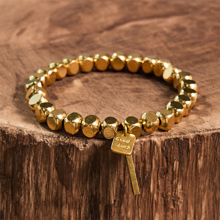Bracelet porte-bonheur en cuivre avec Buddha Stones