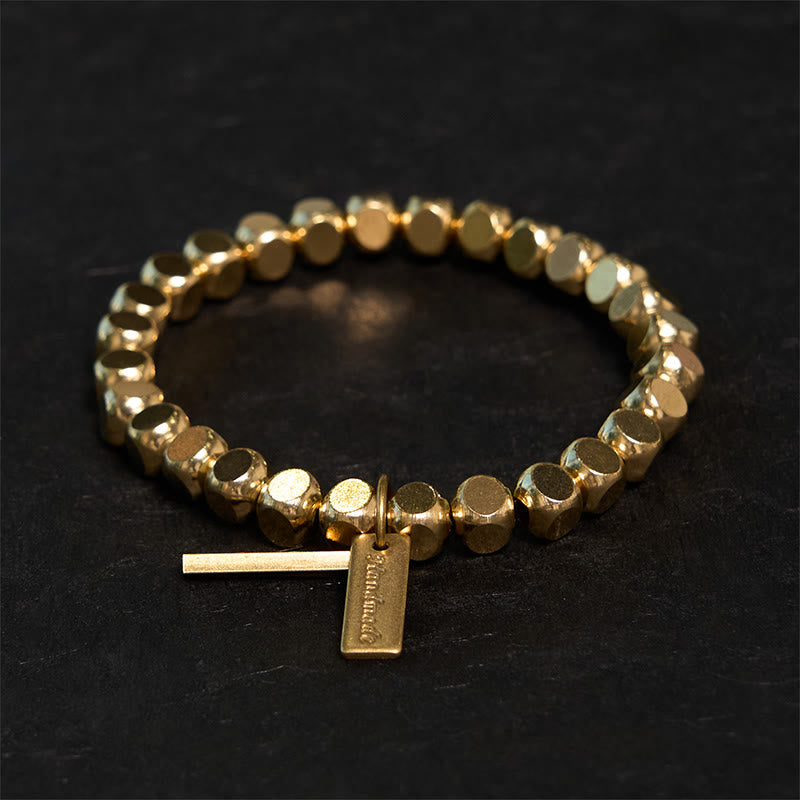 Bracelet de guérison en cuivre avec Buddha Stones - Laiton (Tour de poignet : 20-21 cm) - image 0