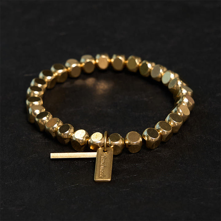 Bracelet de guérison en cuivre avec Buddha Stones - Laiton (Tour de poignet : 20-21 cm) - image 0