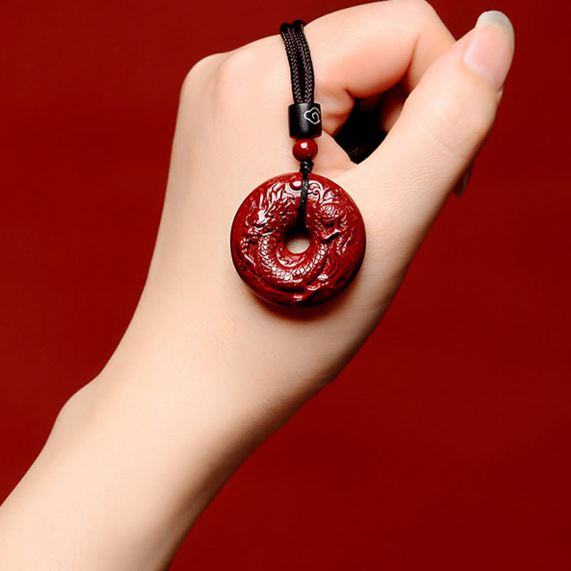 Collier avec Buddha Stones et signe du zodiaque chinois en cinabre - image 24
