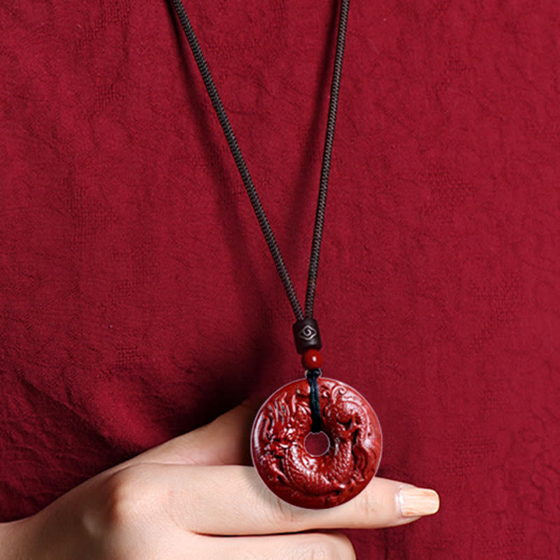 Collier avec Buddha Stones et signe du zodiaque chinois en cinabre - image 25