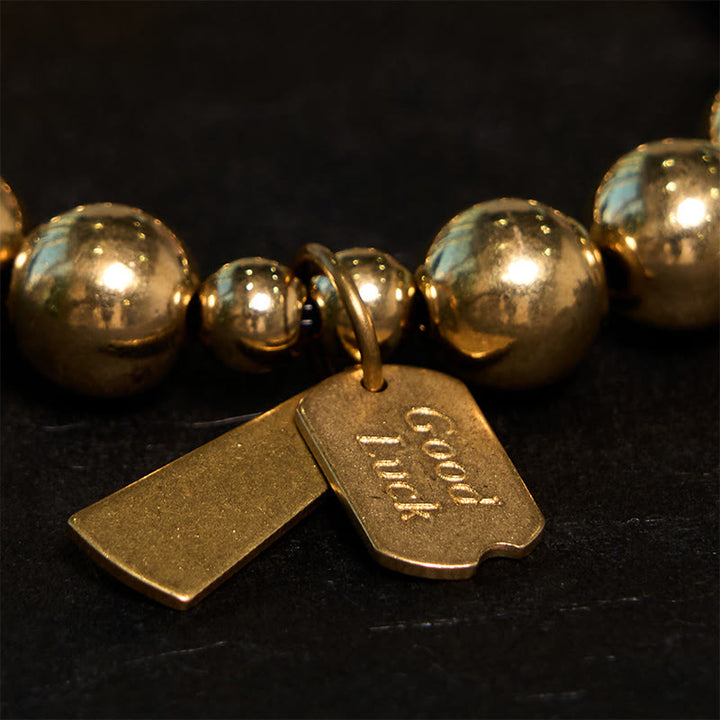 Bracelet de guérison en laiton et cuivre avec Buddha Stones - image 2