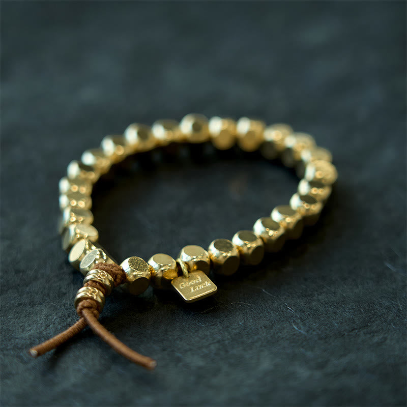 Bracelet porte-bonheur en cuivre avec Buddha Stones
