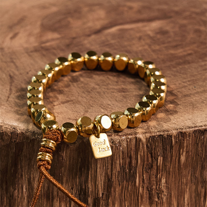 Bracelet porte-bonheur en cuivre avec Buddha Stones