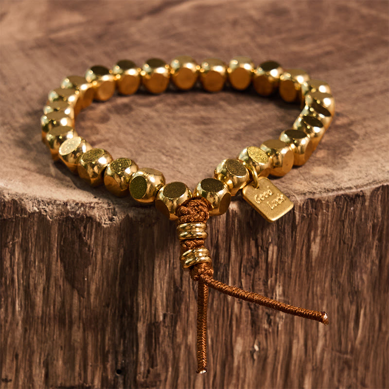 Bracelet porte-bonheur en cuivre avec Buddha Stones