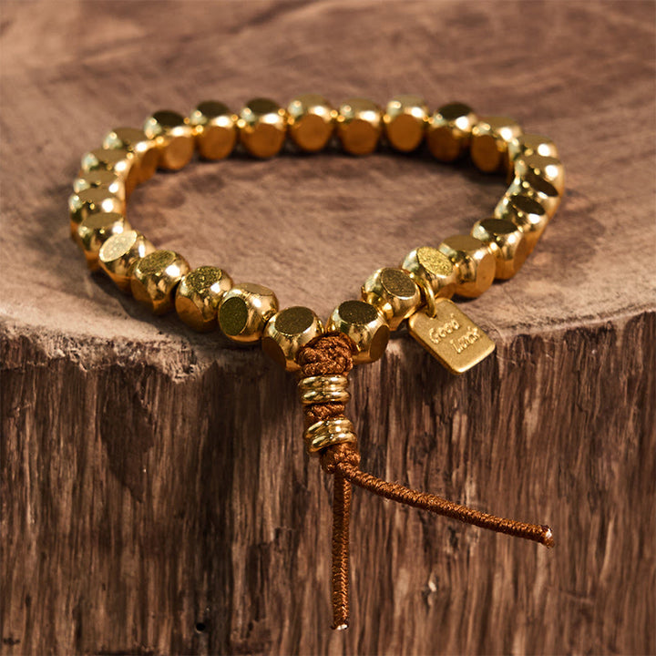 Bracelet porte-bonheur en cuivre avec Buddha Stones