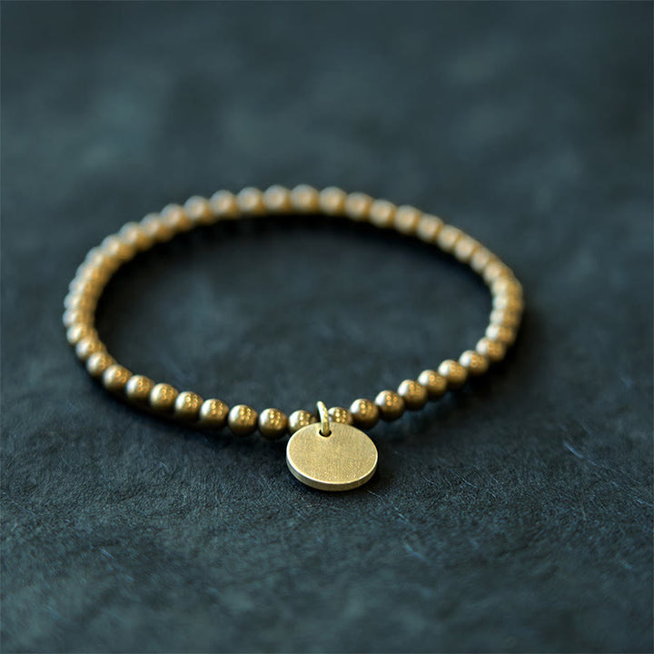 Bracelet d'équilibre en laiton et cuivre Amekaji avec Buddha Stones - image 8