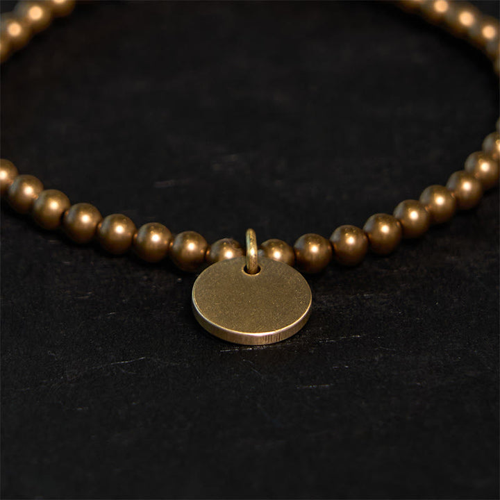 Bracelet d'équilibre en laiton et cuivre Amekaji avec Buddha Stones - image 2
