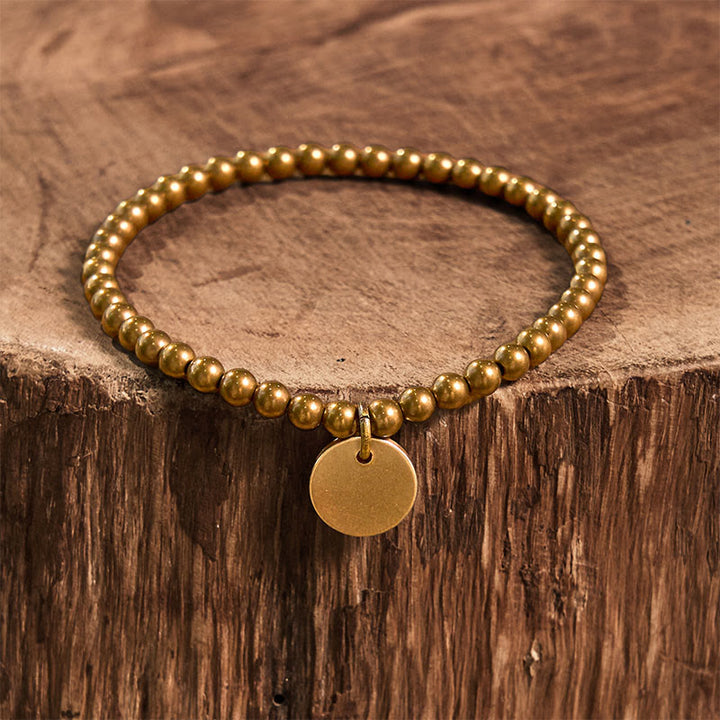 Bracelet d'équilibre en laiton et cuivre Amekaji avec Buddha Stones - image 9