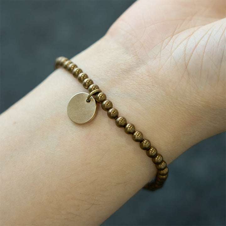 Bracelet d'équilibre en laiton et cuivre Amekaji avec Buddha Stones - image 7
