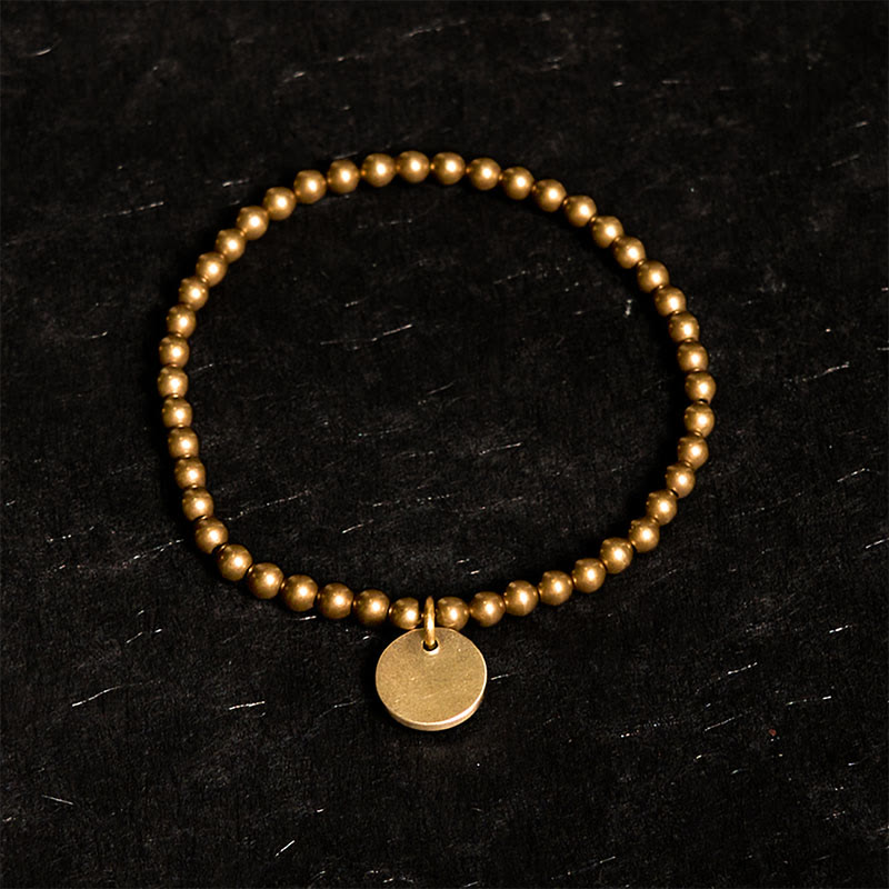 Bracelet d'équilibre en laiton et cuivre Amekaji avec Buddha Stones - image 1