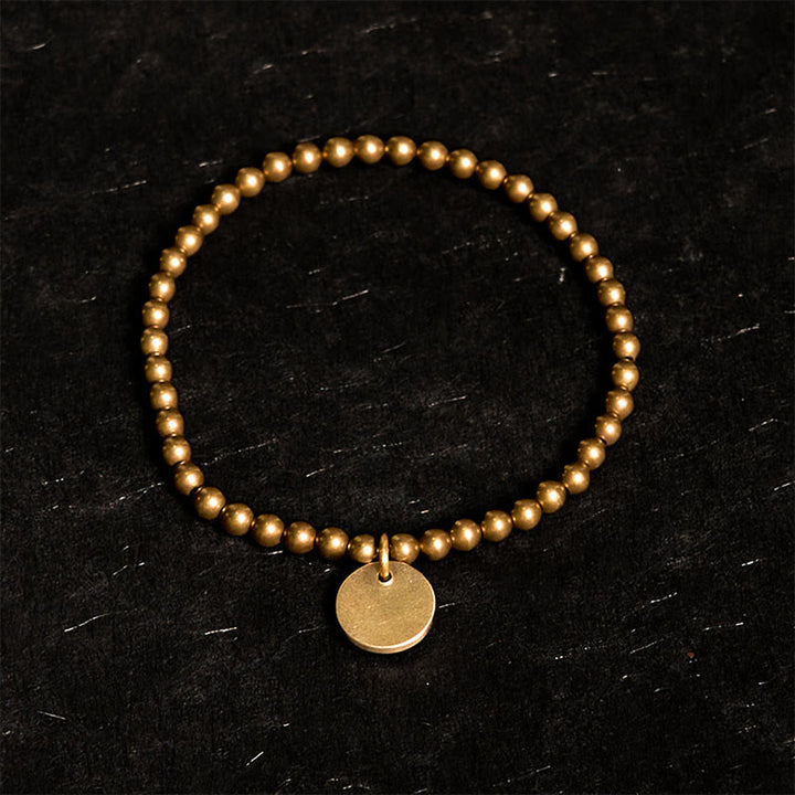 Bracelet d'équilibre en laiton et cuivre Amekaji avec Buddha Stones - image 1