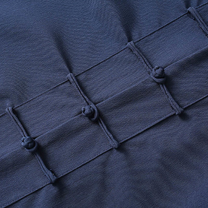 Ensemble de 2 Buddha Stones de costume Tang traditionnel à boutons de grenouille pour hommes, chemise à manches longues et pantalon
