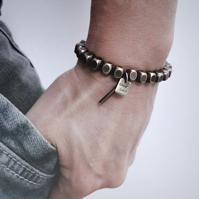 Bracelet porte-bonheur en cuivre avec Buddha Stones