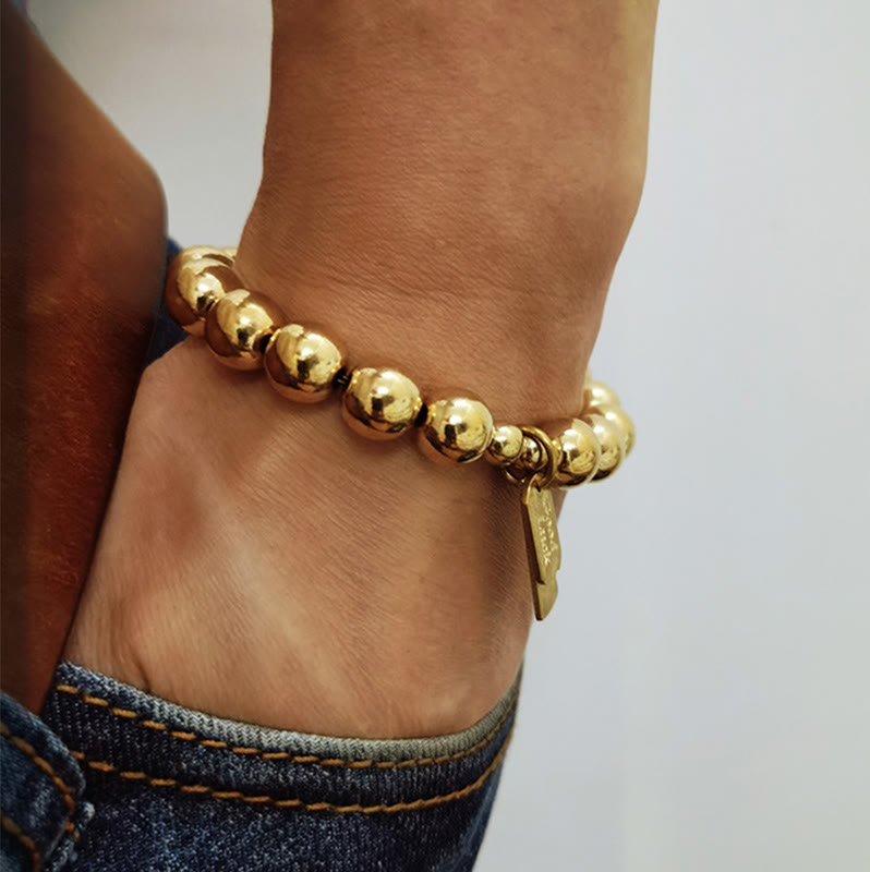 Bracelet de guérison en laiton et cuivre avec Buddha Stones - image 11