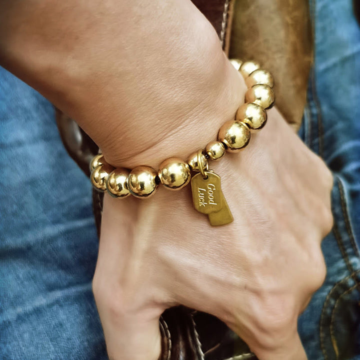 Bracelet de guérison en laiton et cuivre avec Buddha Stones - image 9