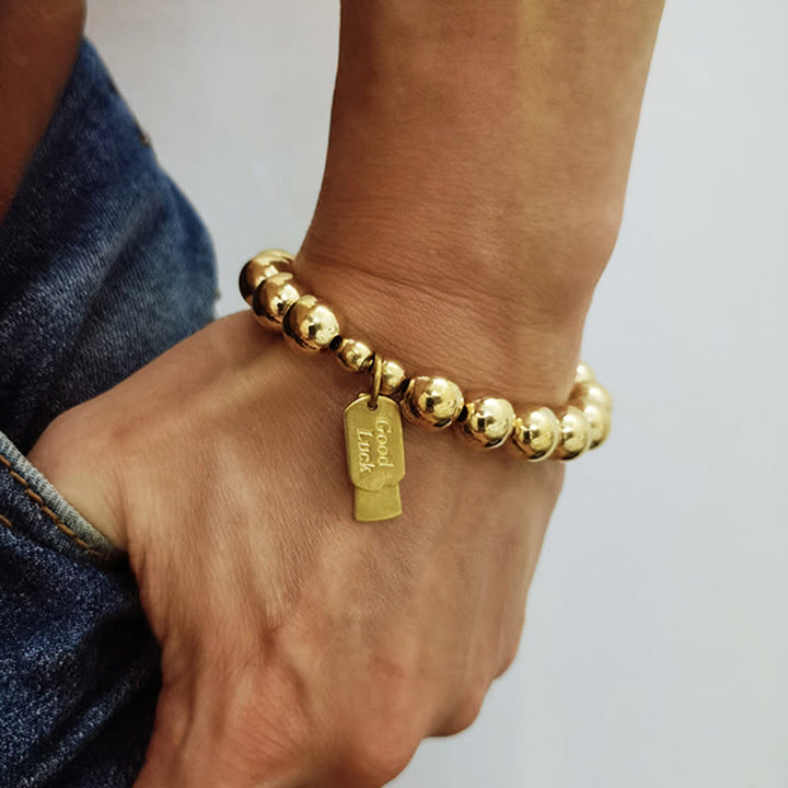 Bracelet de guérison en laiton et cuivre avec Buddha Stones - image 3
