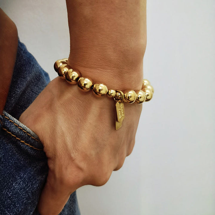 Bracelet de guérison en laiton et cuivre avec Buddha Stones - image 12
