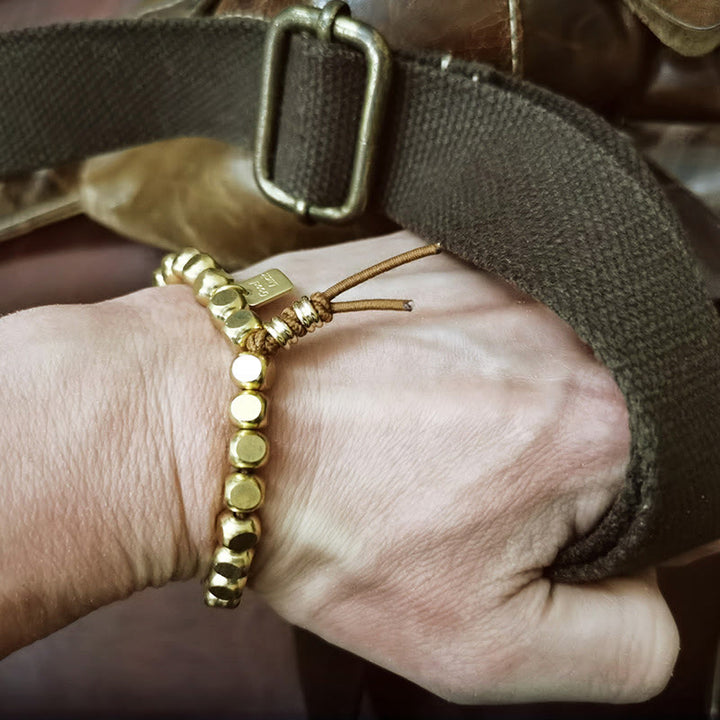 Bracelet porte-bonheur en cuivre avec Buddha Stones