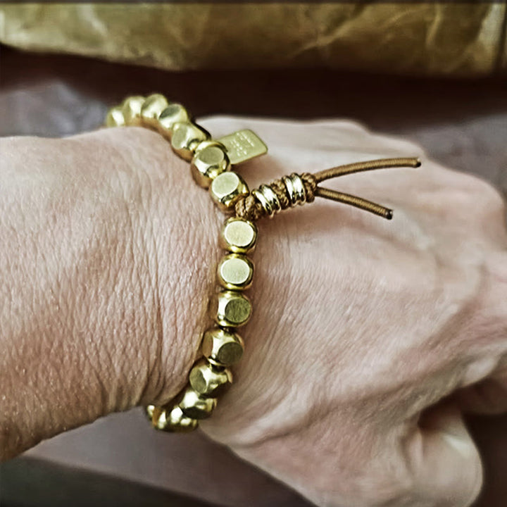 Bracelet porte-bonheur en Buddha Stones , laiton et cuivre, pour prendre soin de soi - image 4