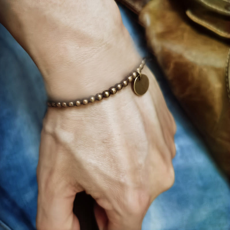 Bracelet d'équilibre en laiton et cuivre Amekaji avec Buddha Stones - image 4