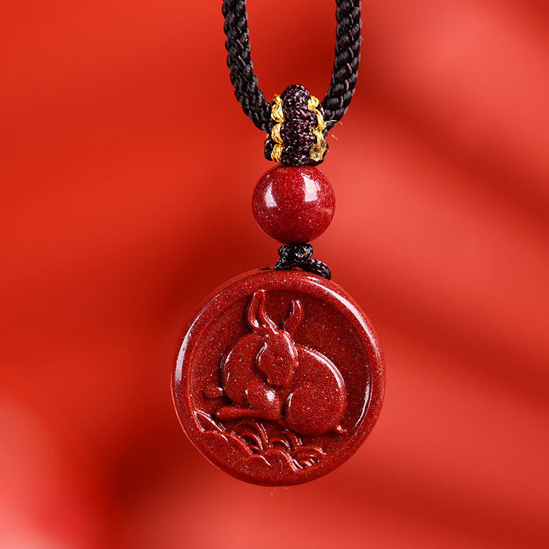 Buddha Stones Zodiaque chinois Cinabre Calme Téléphone Décoration à suspendre Porte-clés Collier Pendentif