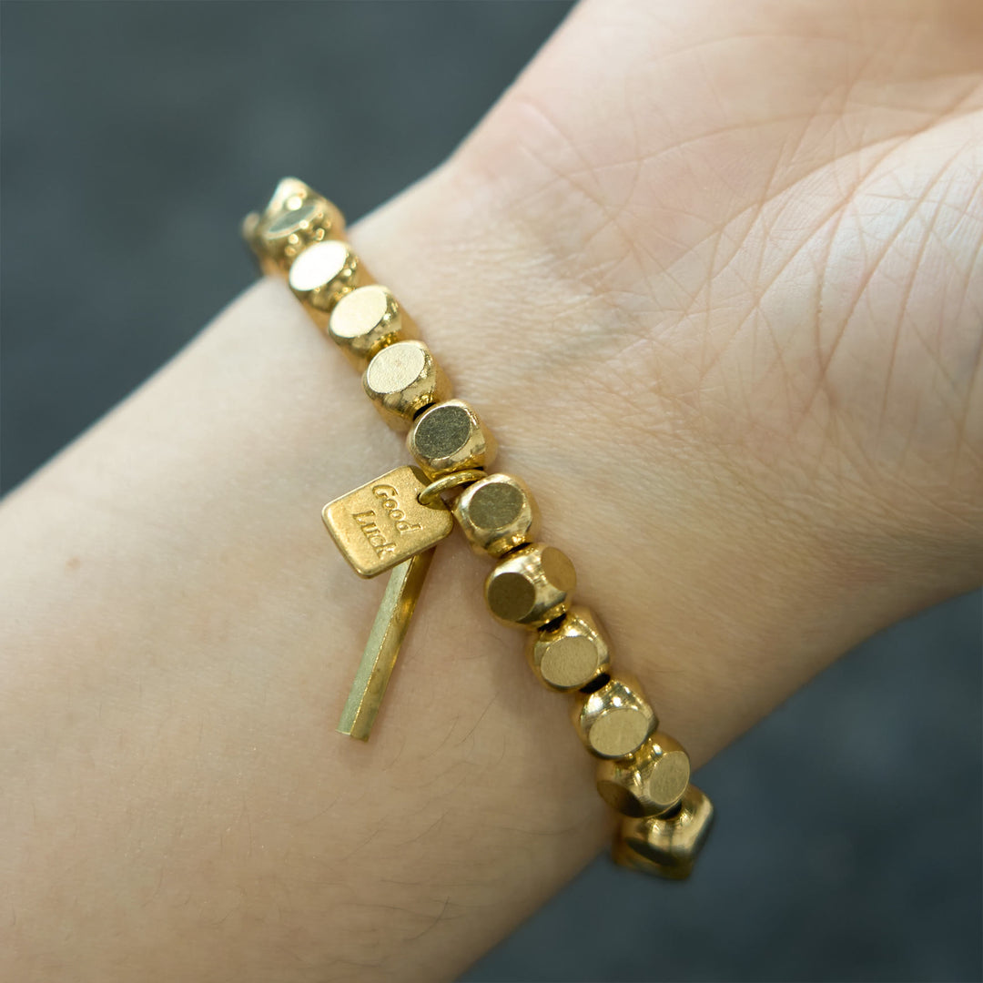 Bracelet porte-bonheur en cuivre avec Buddha Stones