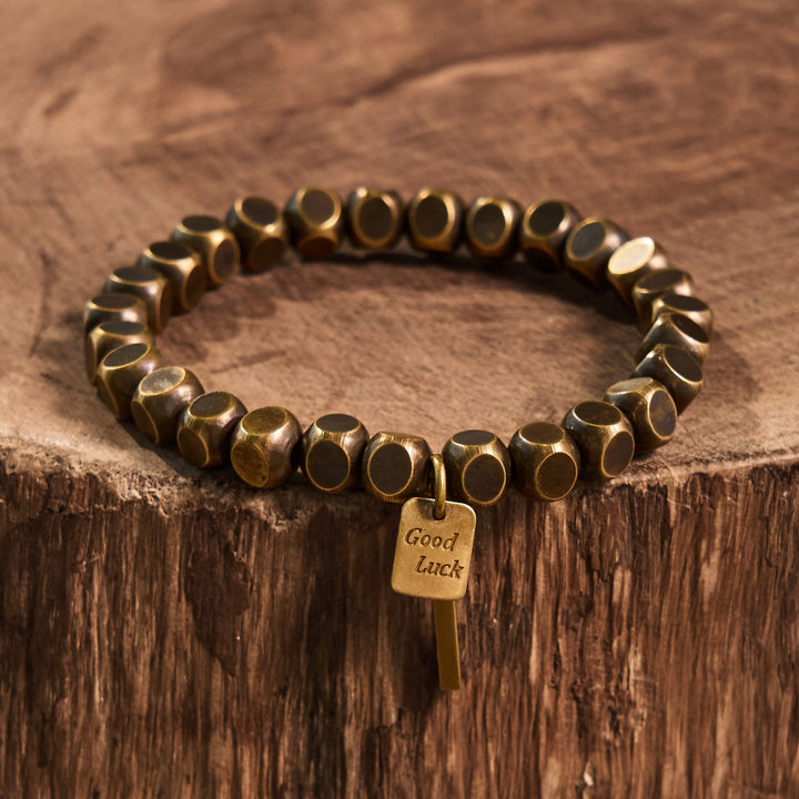 Bracelet porte-bonheur en cuivre avec Buddha Stones