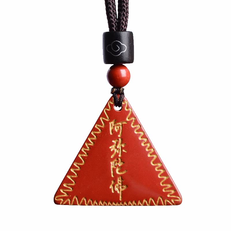 Collier pendentif calme Amitabha en Buddha Stones Cinabre