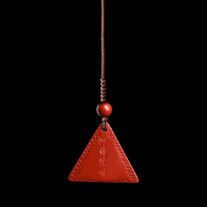 Collier pendentif calme Amitabha en Buddha Stones Cinabre