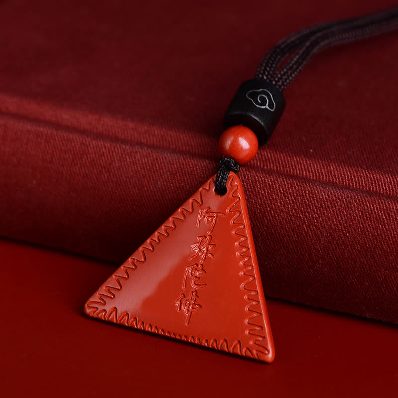 Collier pendentif calme Amitabha en Buddha Stones Cinabre