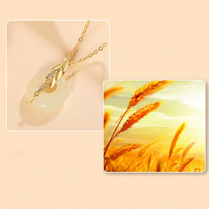 Collier pendentif porte-bonheur en argent sterling 925 avec Buddha Stones et jade Hetian