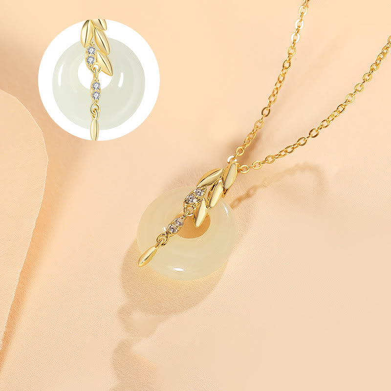 Collier pendentif porte-bonheur en argent sterling 925 avec Buddha Stones et jade Hetian