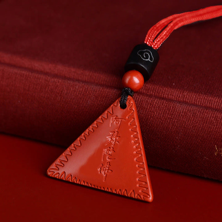 Collier pendentif calme Amitabha en Buddha Stones Cinabre