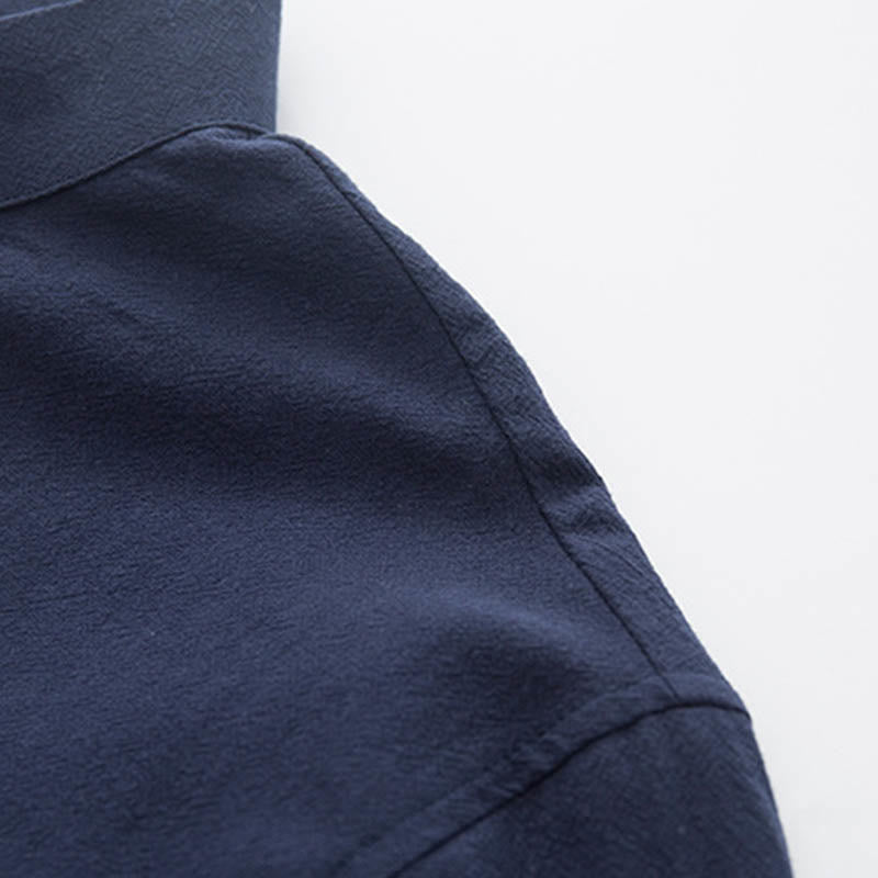 Ensemble chemise à manches longues et pantalon en lin pour homme, 2 pièces, motif Buddha Stones , Zen Tang - image 26