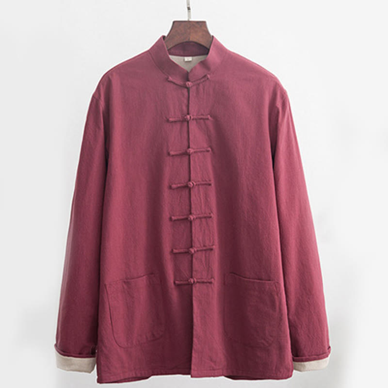 Ensemble chemise à manches longues et pantalon en lin pour homme, 2 pièces, motif Buddha Stones , Zen Tang - image 19