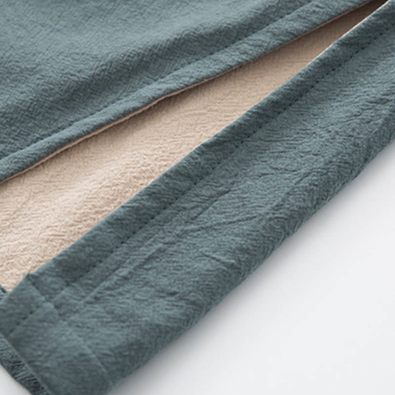 Ensemble chemise à manches longues et pantalon en lin pour homme, 2 pièces, motif Buddha Stones , Zen Tang - image 10