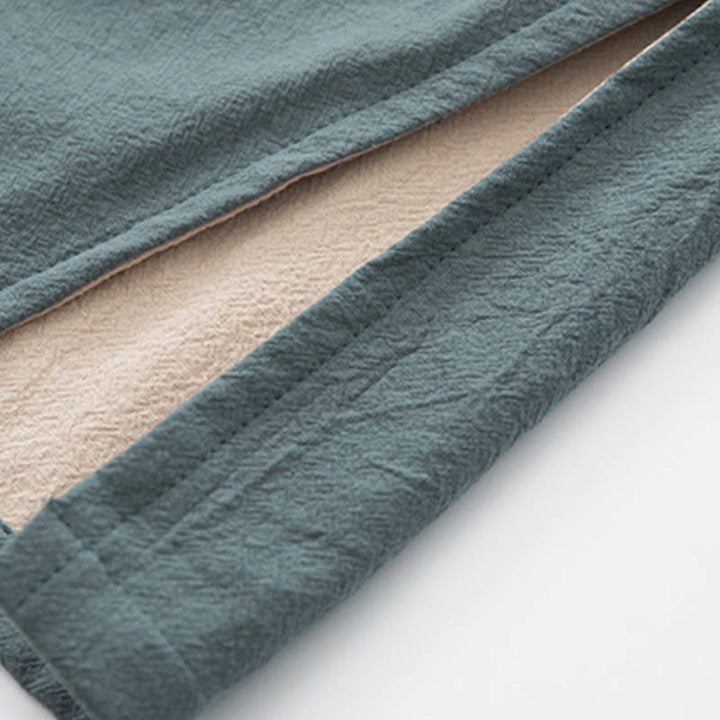 Ensemble chemise à manches longues et pantalon en lin pour homme, 2 pièces, motif Buddha Stones , Zen Tang - image 10