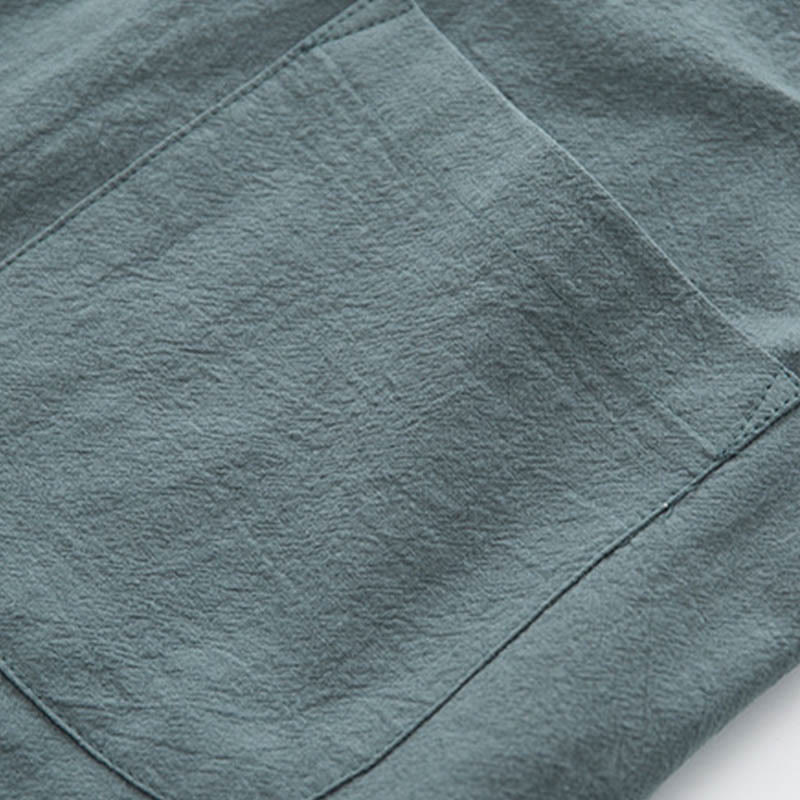 Ensemble chemise à manches longues et pantalon en lin pour homme, 2 pièces, motif Buddha Stones , Zen Tang - image 9