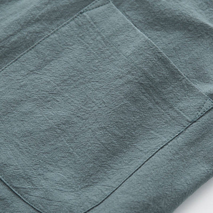 Ensemble chemise à manches longues et pantalon en lin pour homme, 2 pièces, motif Buddha Stones , Zen Tang - image 9