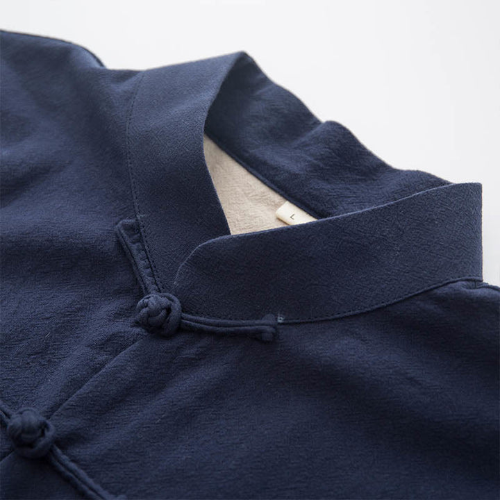 Ensemble chemise à manches longues et pantalon en lin pour homme, 2 pièces, motif Buddha Stones , Zen Tang - image 25